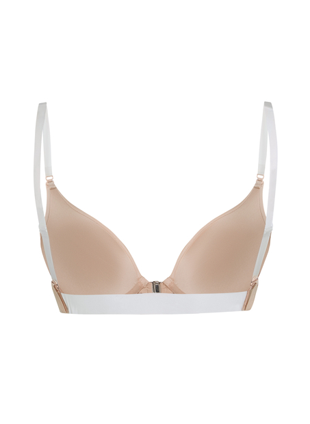 Soutien-gorge &agrave; armatures pr&eacute;form&eacute; push-up Transparant, Beige