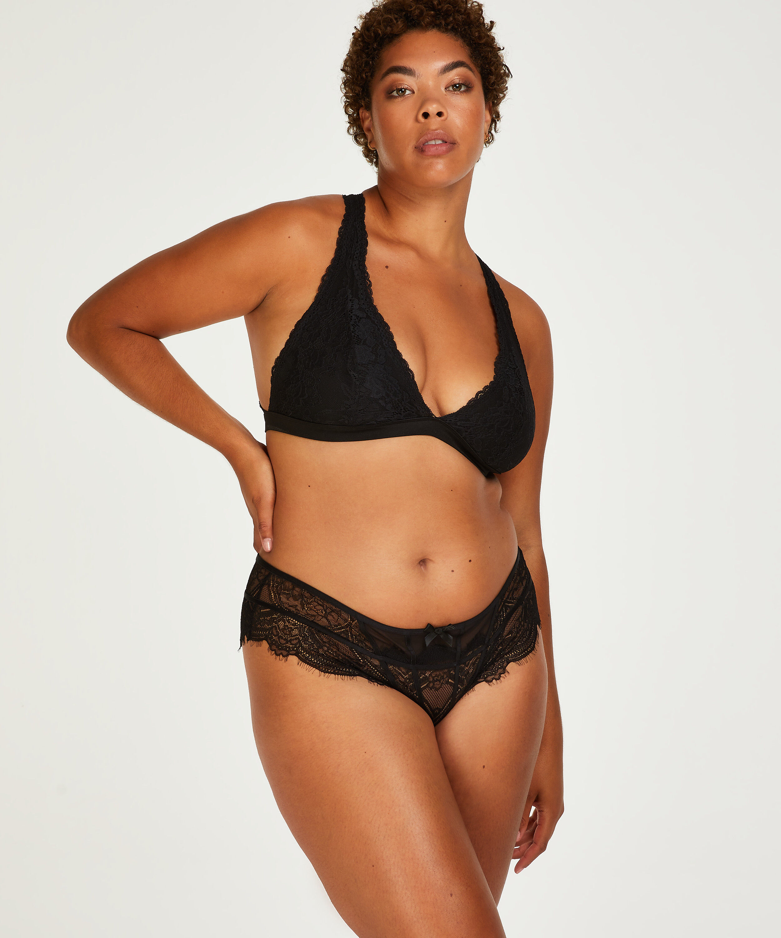 Slip brésilien Lillie Curvy, Noir Slip brésilien Lillie Curvy, Noir