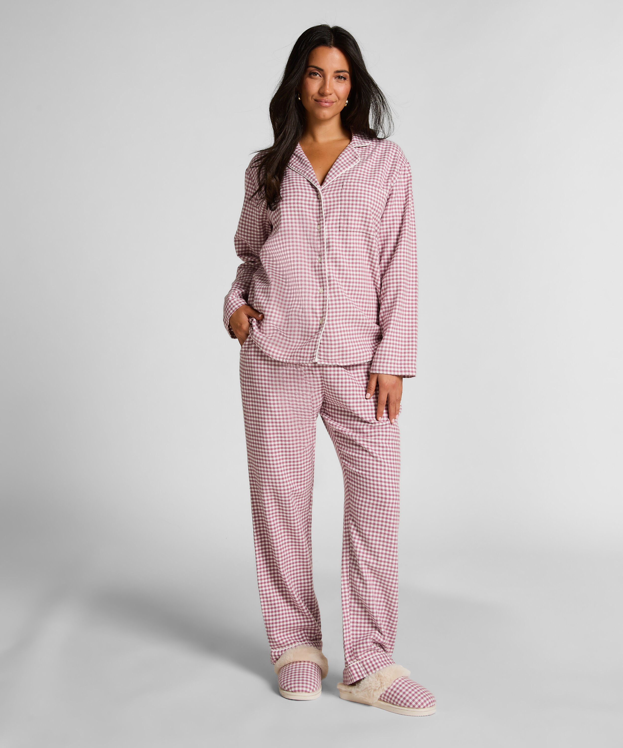 Pyjamatop Flanel Essentials, Paars