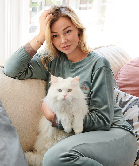 Top Velours Lurex, Vert