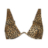 Niet-voorgevormde beugel bikinitop Leopard, Bruin