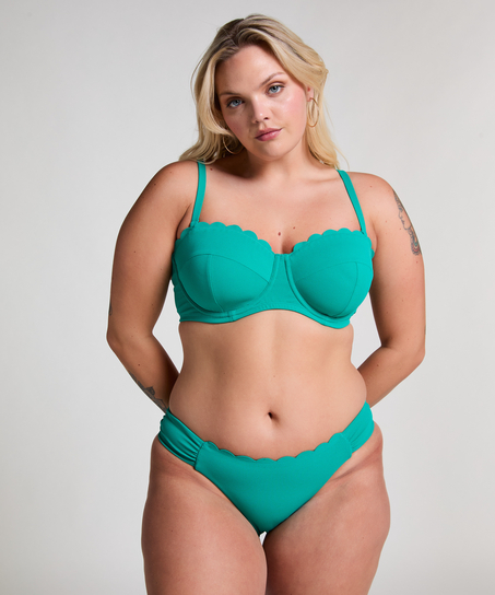 Slip de Bikini Rio Scallop, Vert