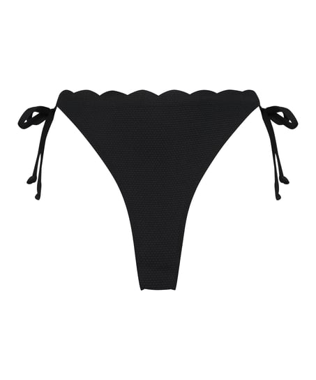 Bas de bikini Scallop, Noir