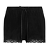 Shorts Velours Lace, Zwart