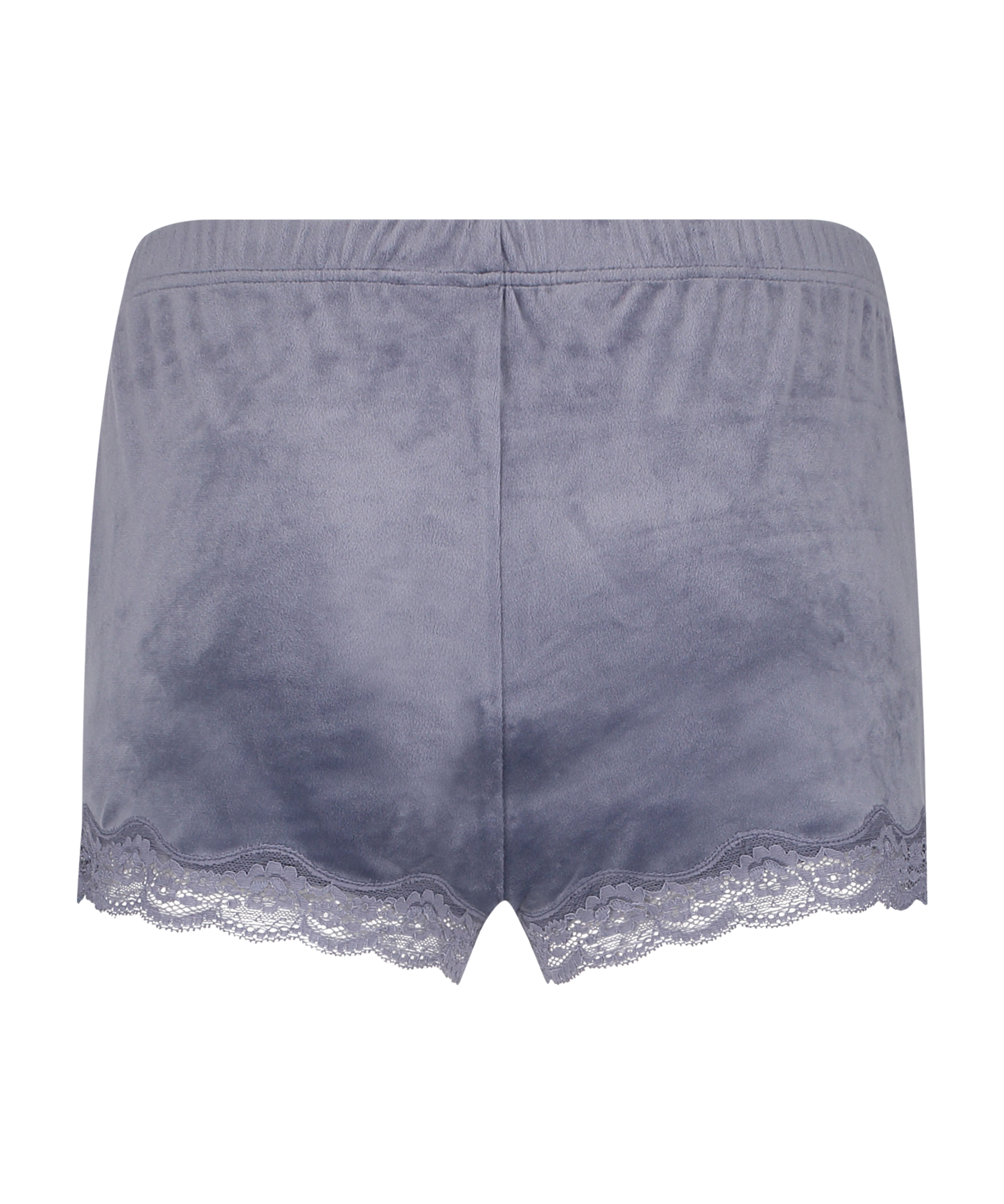 Shorts Velours Lace, Grijs, main