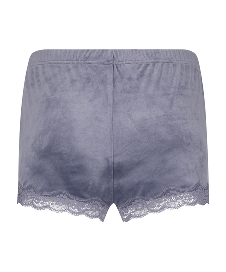 Shorts Velours Lace, Grijs