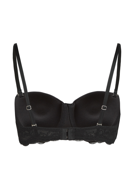 Soutien-gorge à armatures préformé sans bretelles Angie, Noir