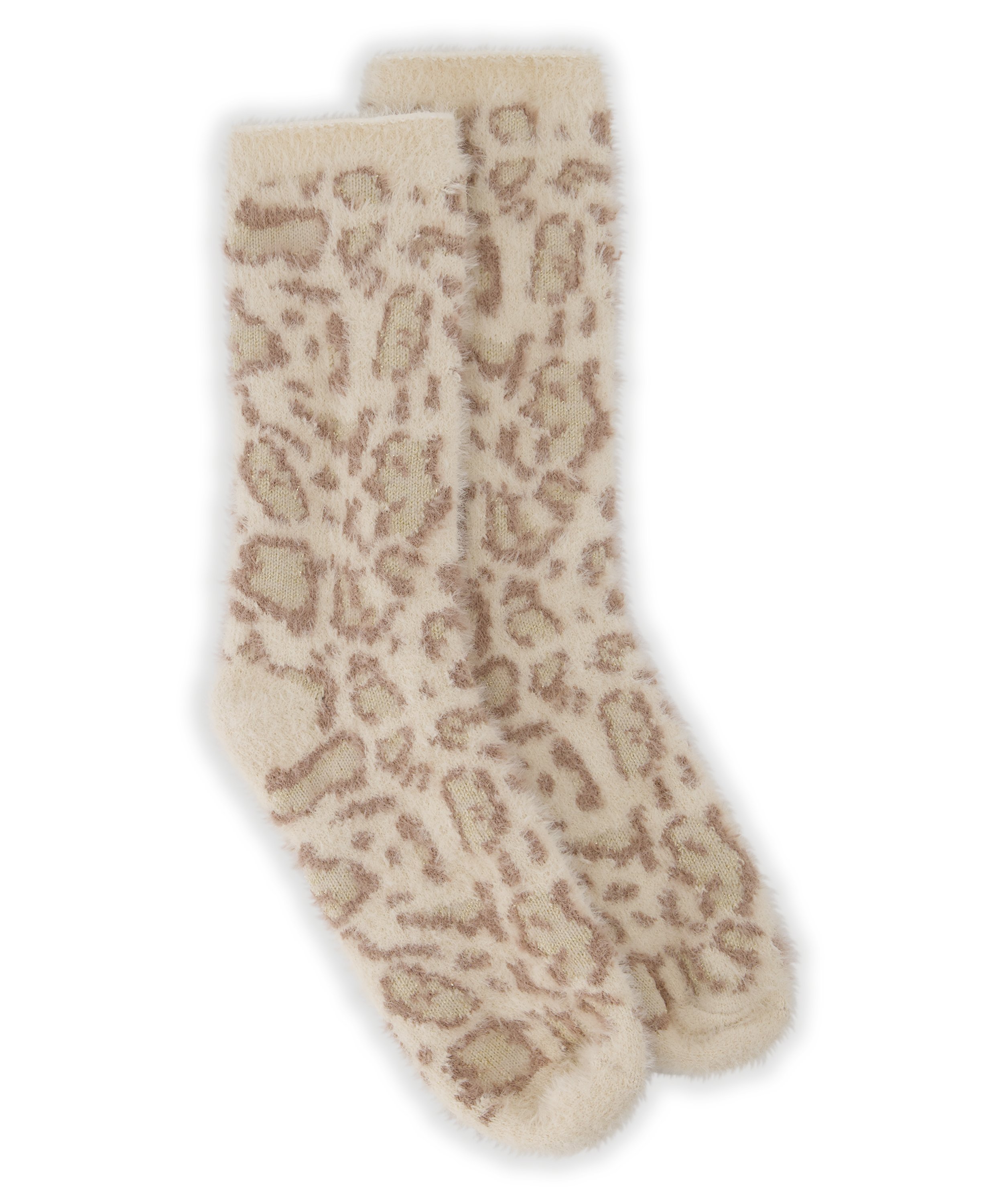 Chaussettes Duveteuses, Beige, main