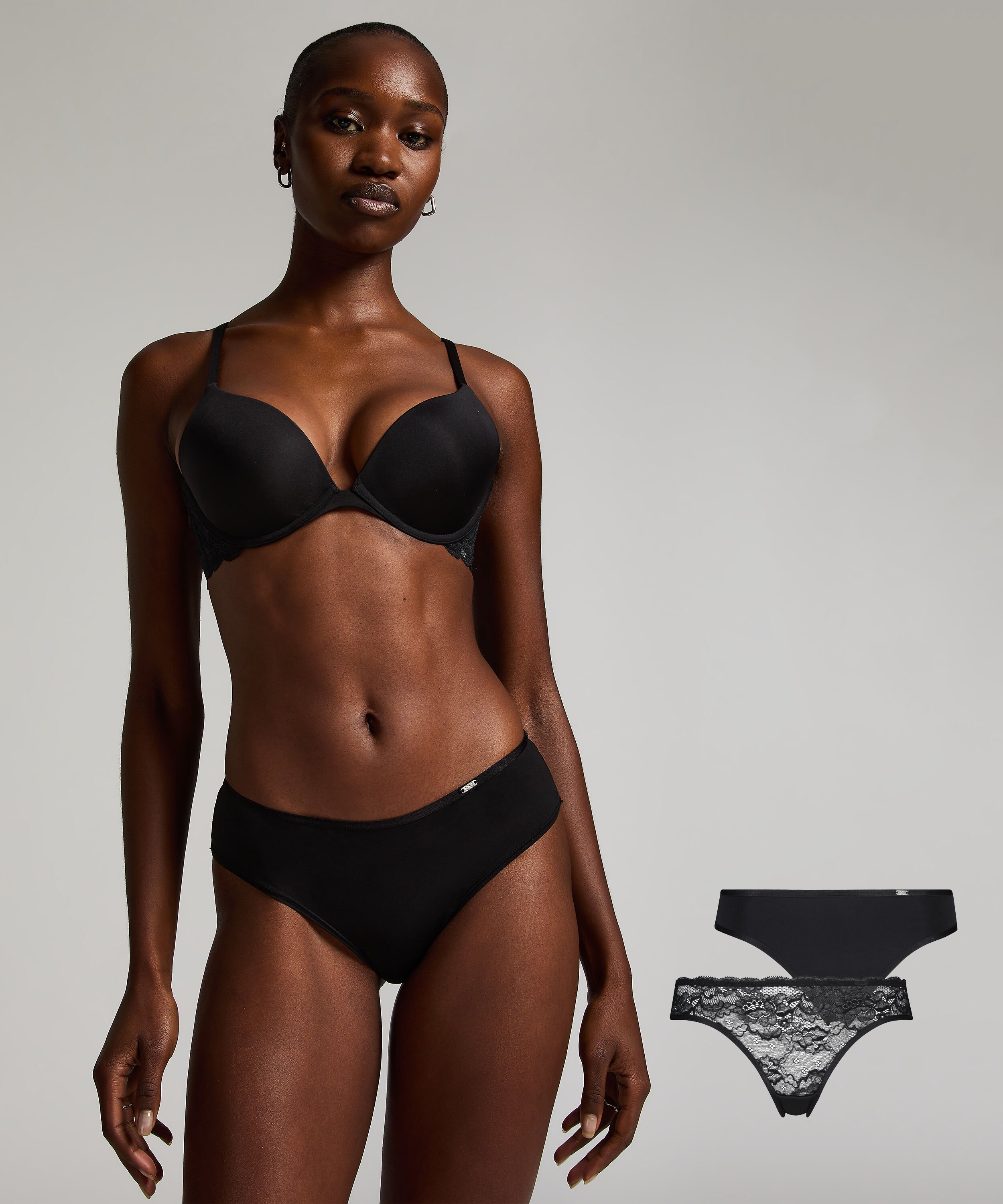 2-pack slips Angie, Zwart