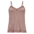 Camisole velours Dentelle, Rose