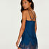 Slipdress Satin Lace Indra Petite, Blauw