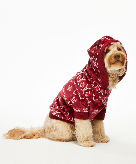 Fleece honden onesie, Rood