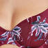 Niet-voorgevormde beugel bikinitop Tropic glam, Rood
