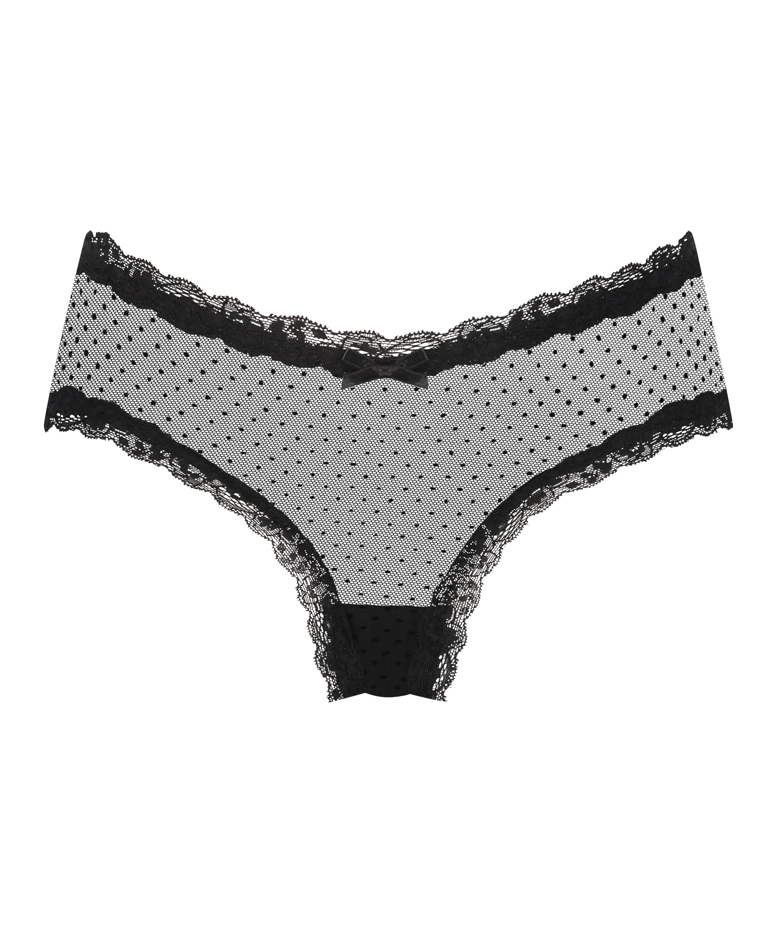 Slip brésilien V-shape mesh, Noir, main