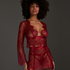 Top Allover Lace, Rood