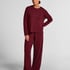 Pyjama Pant Loose Pointelle, Rouge