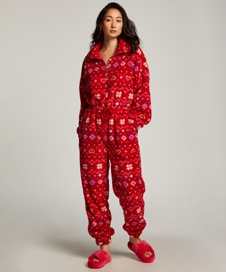 Onesie fleece, Rood
