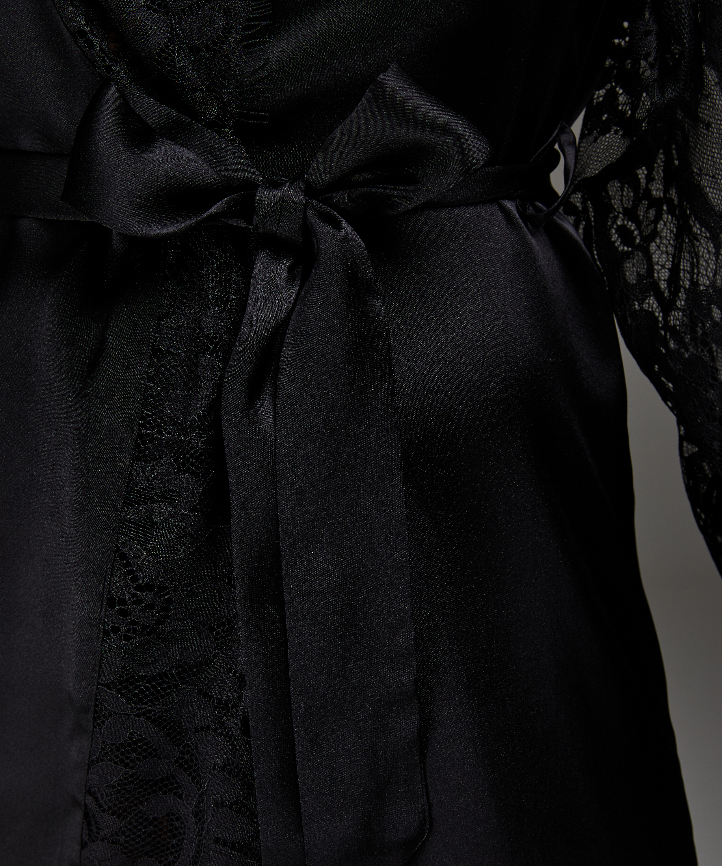 Kimono Zijde, Zwart, main