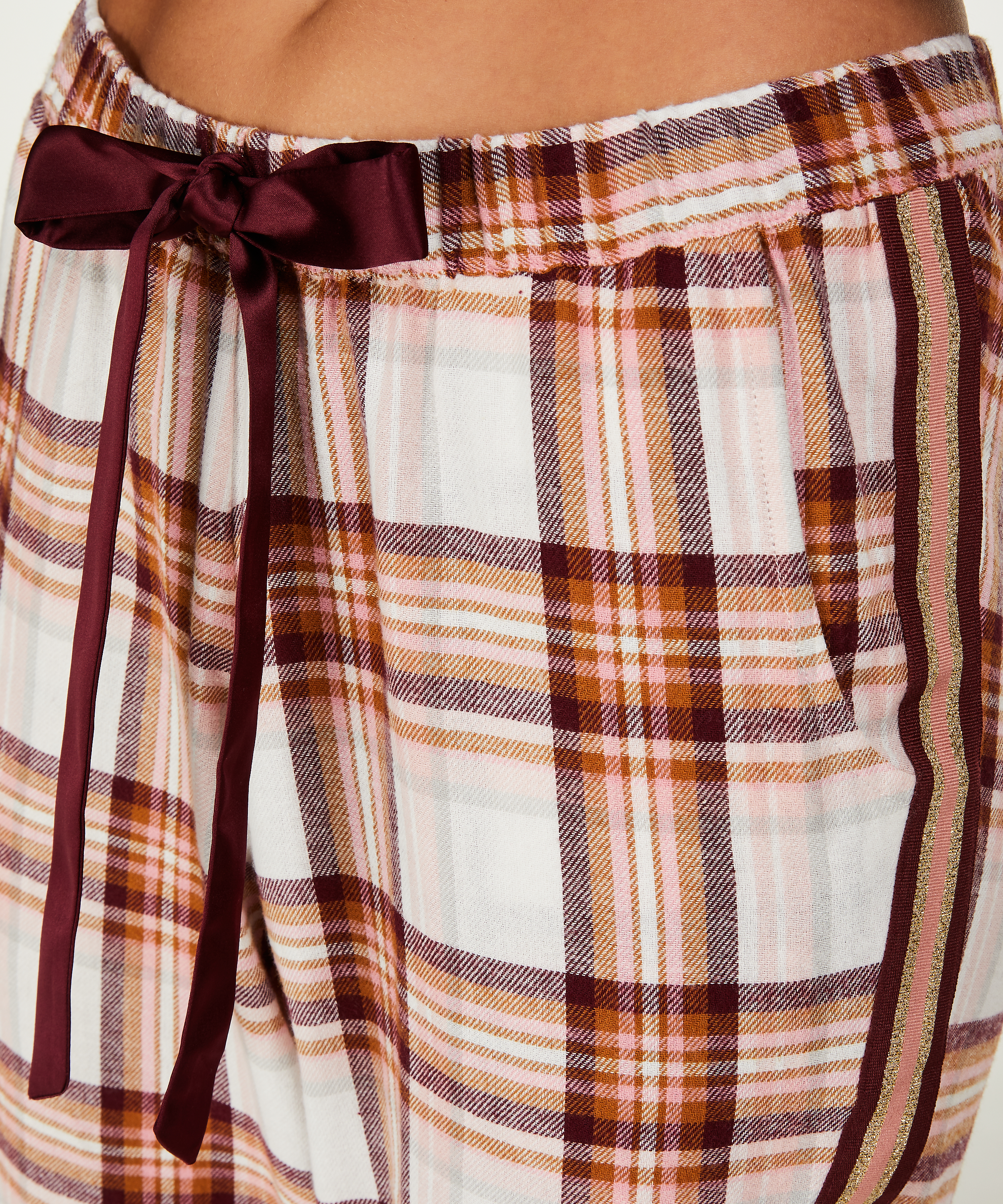 Pyjamabroek geruit, Rood, main