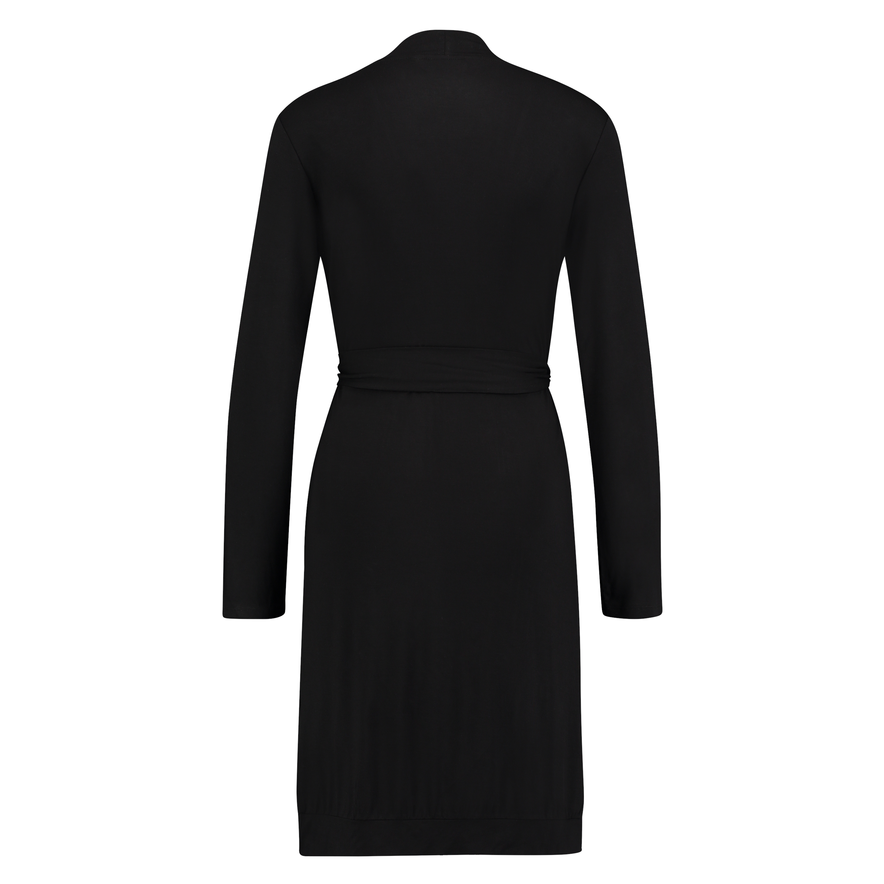 Badjas Modal Lace, Zwart, main