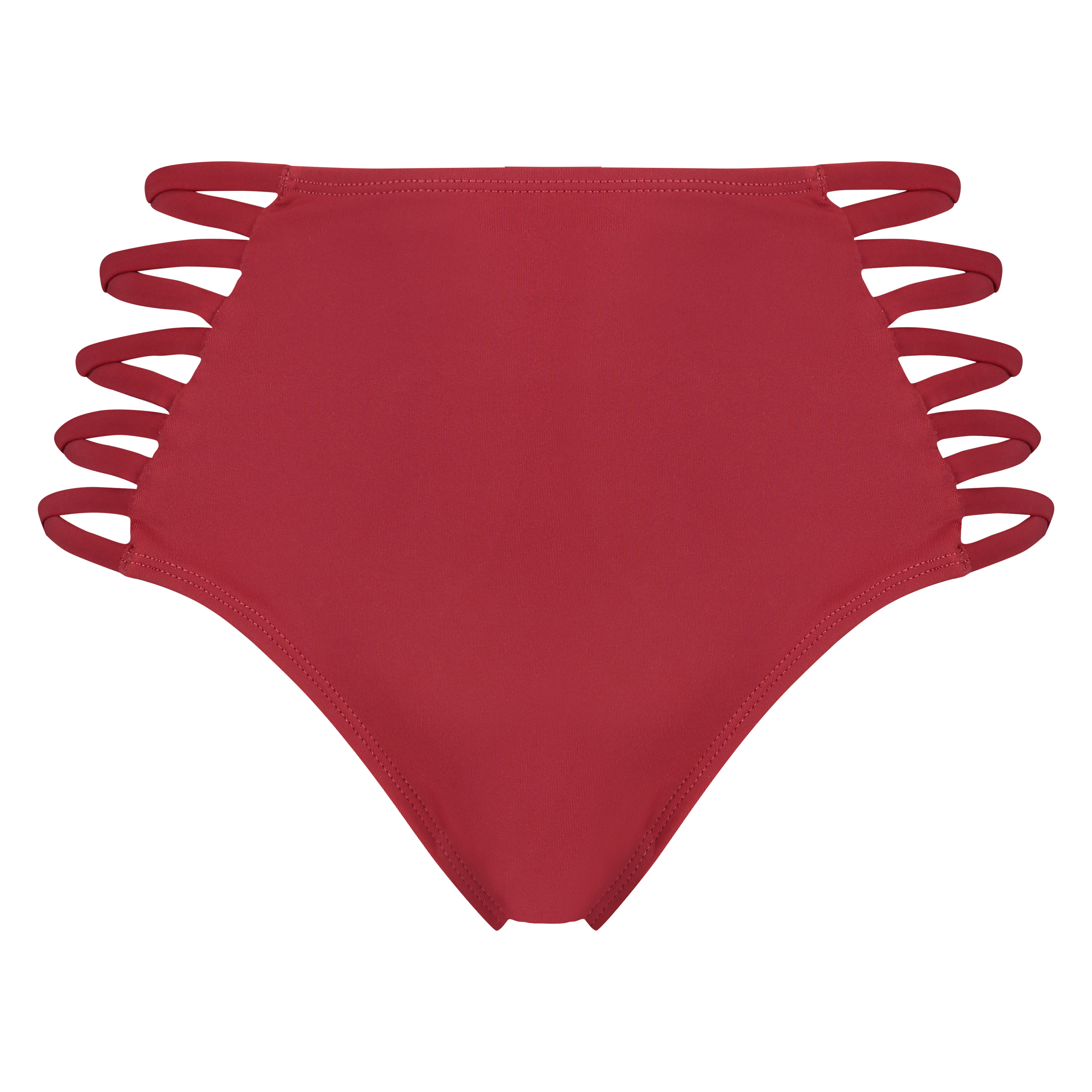 Slip de bikini taille haute Sunset Dream, Rouge, main
