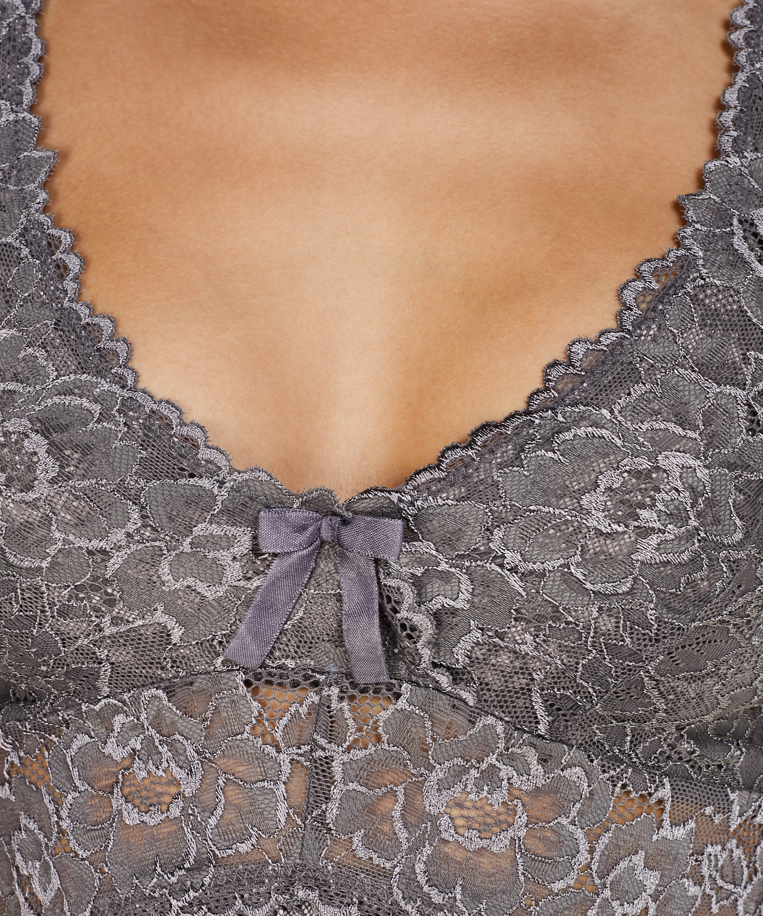 Slipdress Modal lace, Roze, main