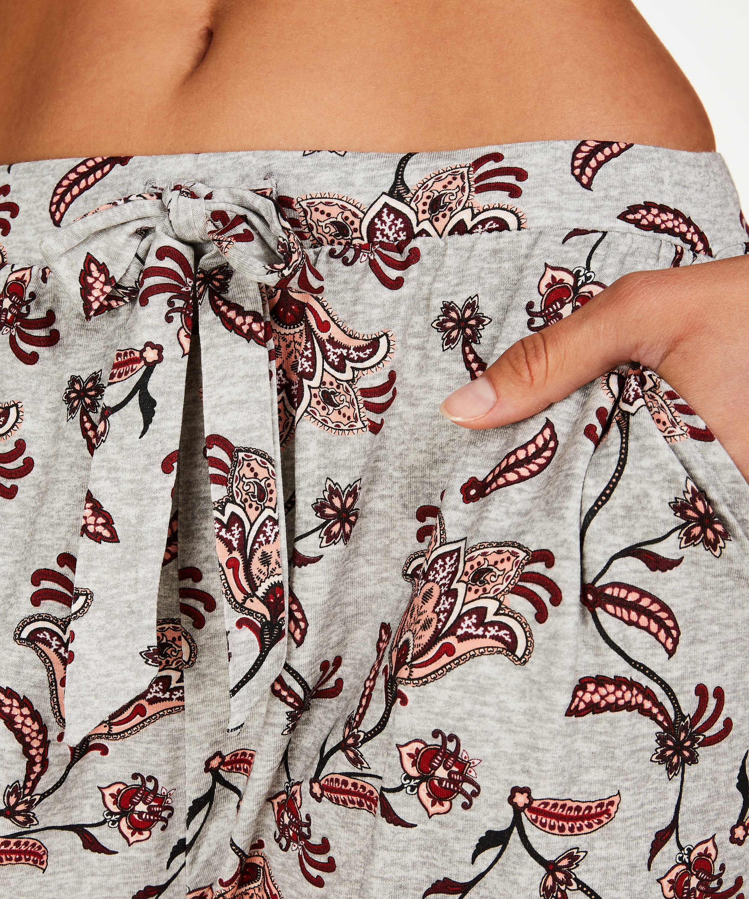 Pyjamabroek Jersey loose fit, Grijs, main