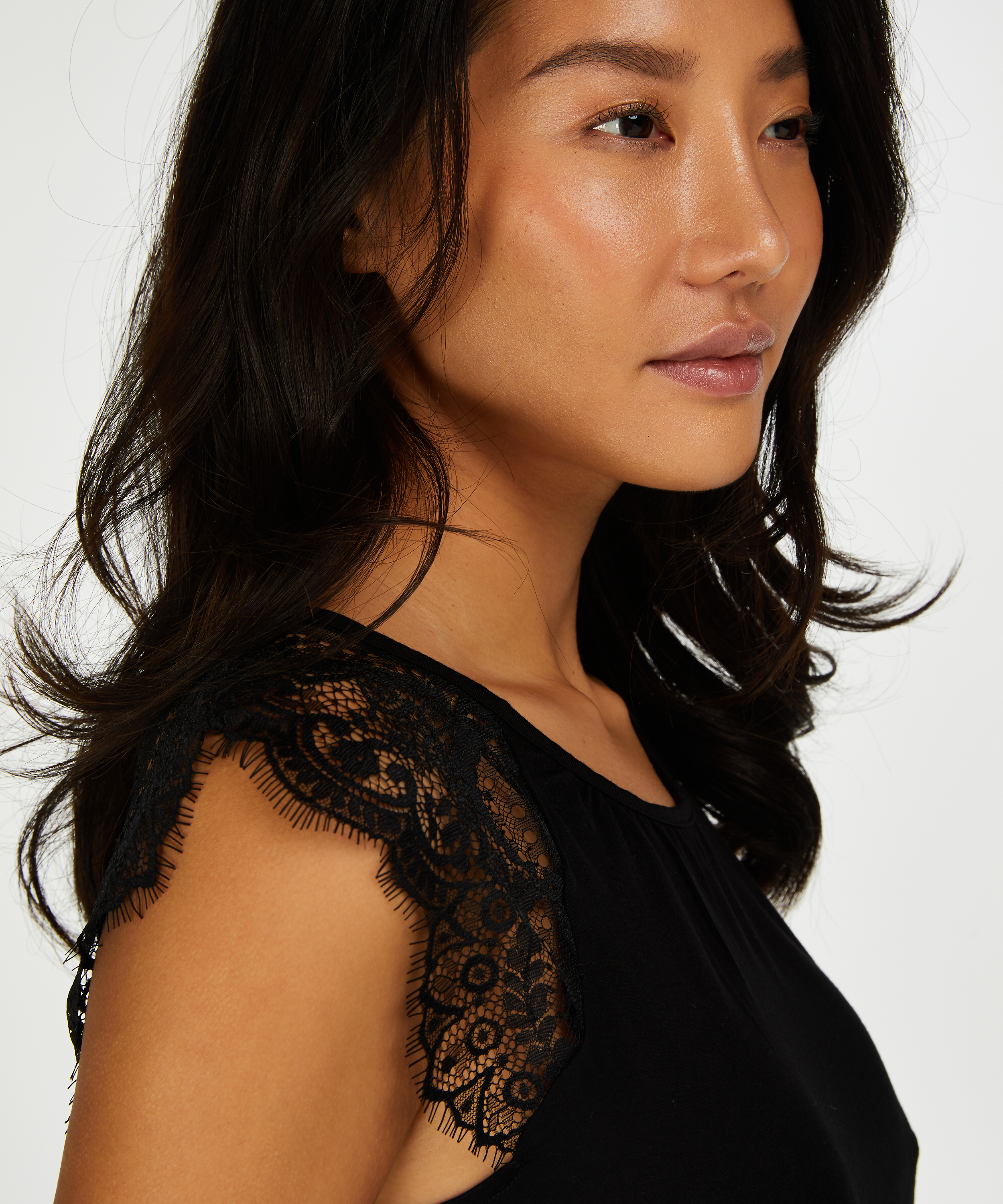 Singlet Lace Jersey, Zwart, main