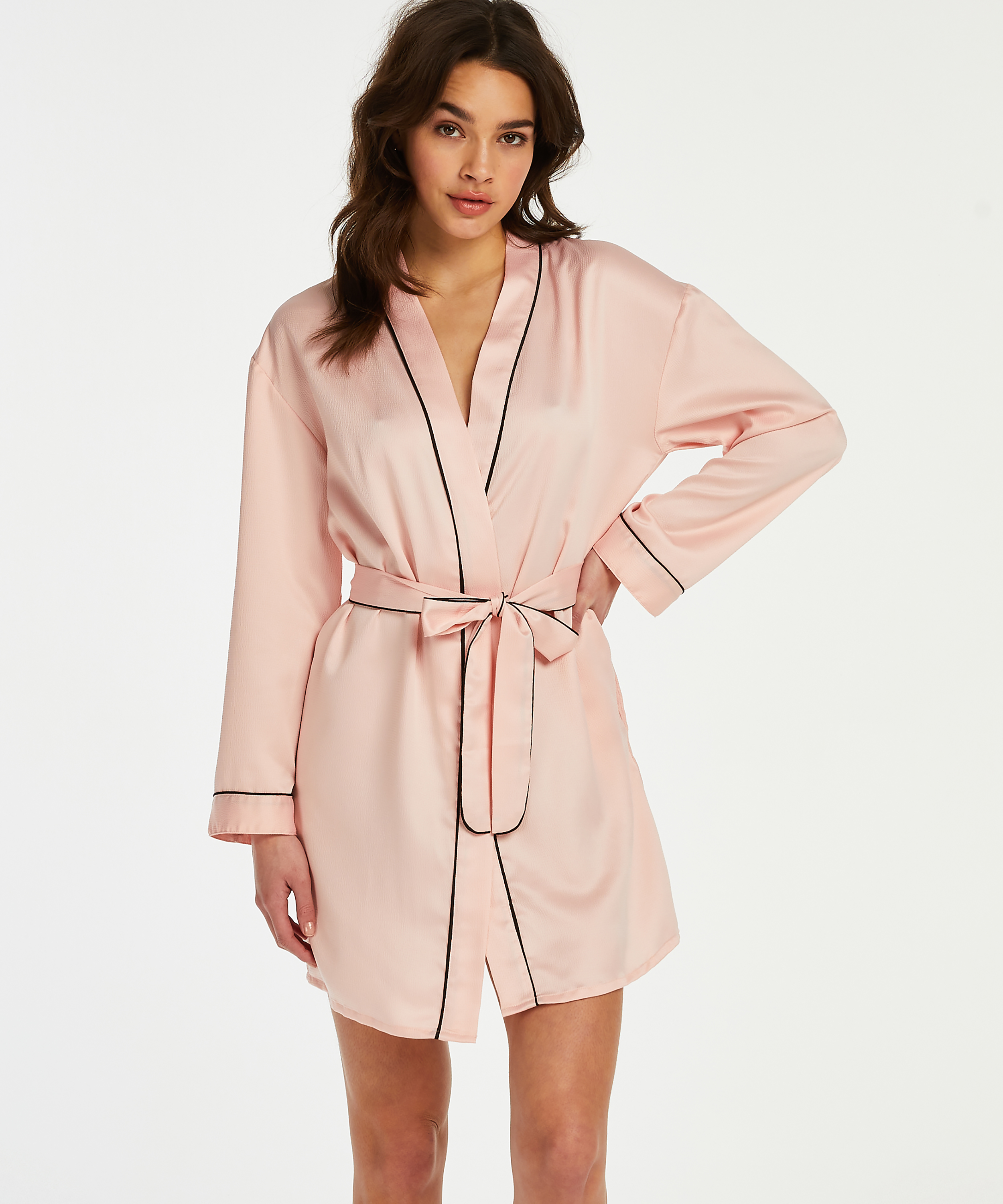 Kimono Satin, Rose, main