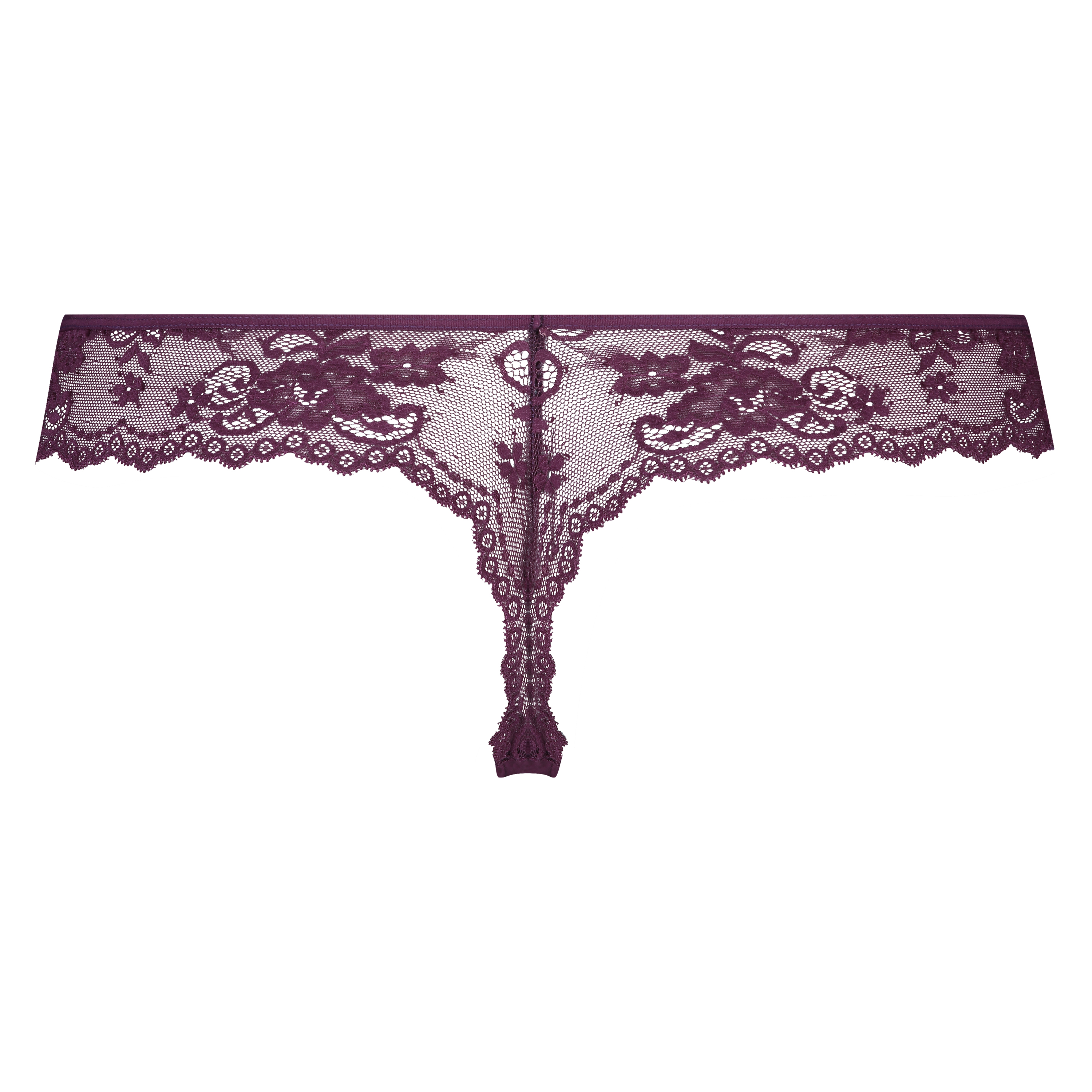 String Invisible Lace back, Pourpre, main