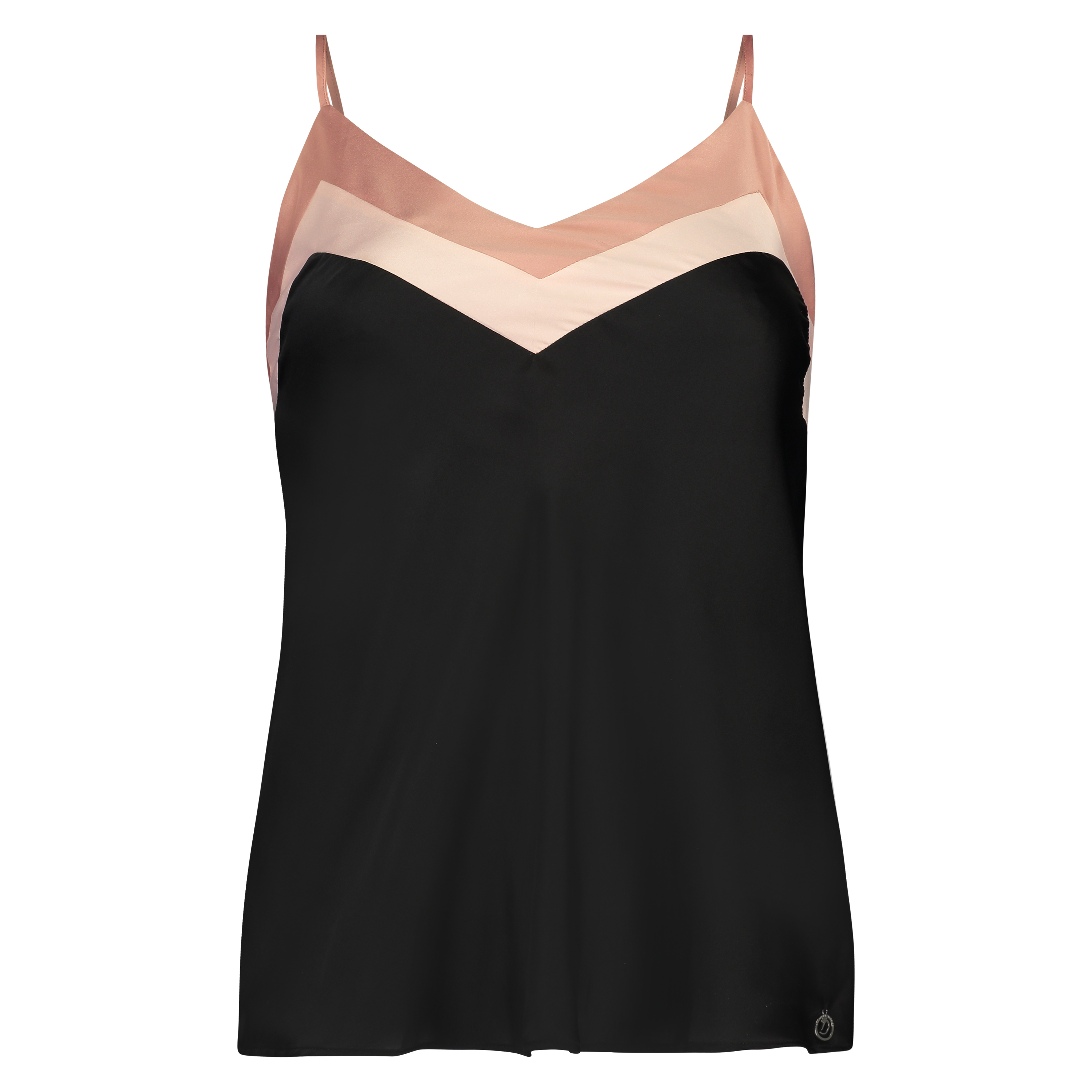 Cami top Satin Nightshade Doutzen, Zwart, main