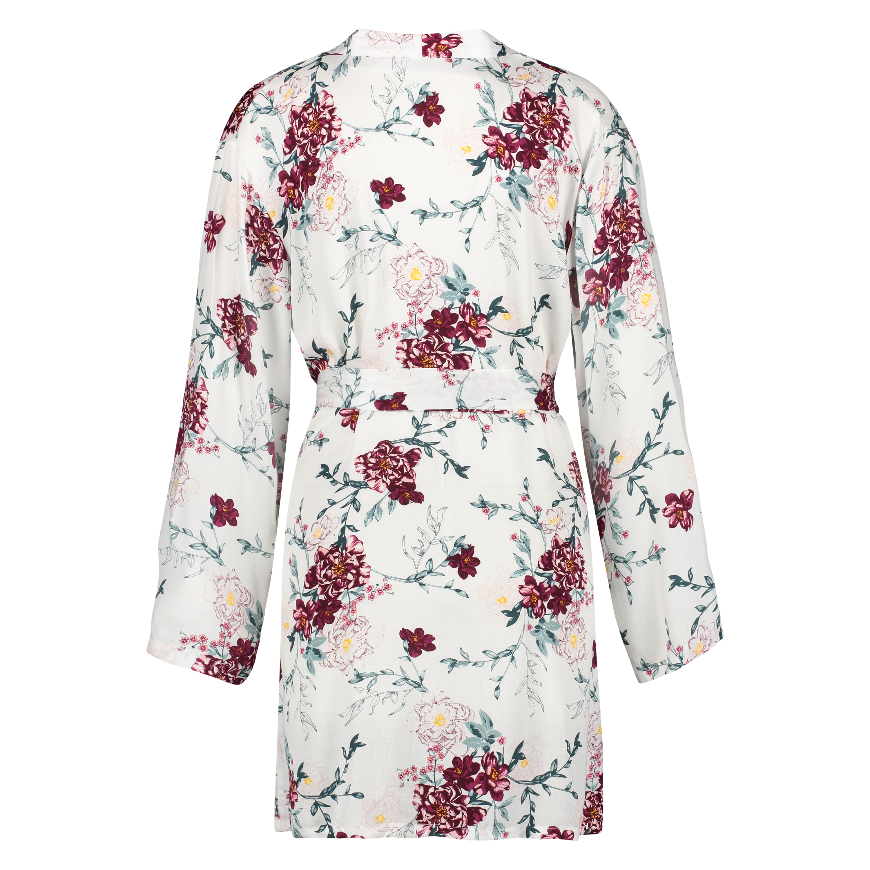 Kimono woven blossom, Wit, main