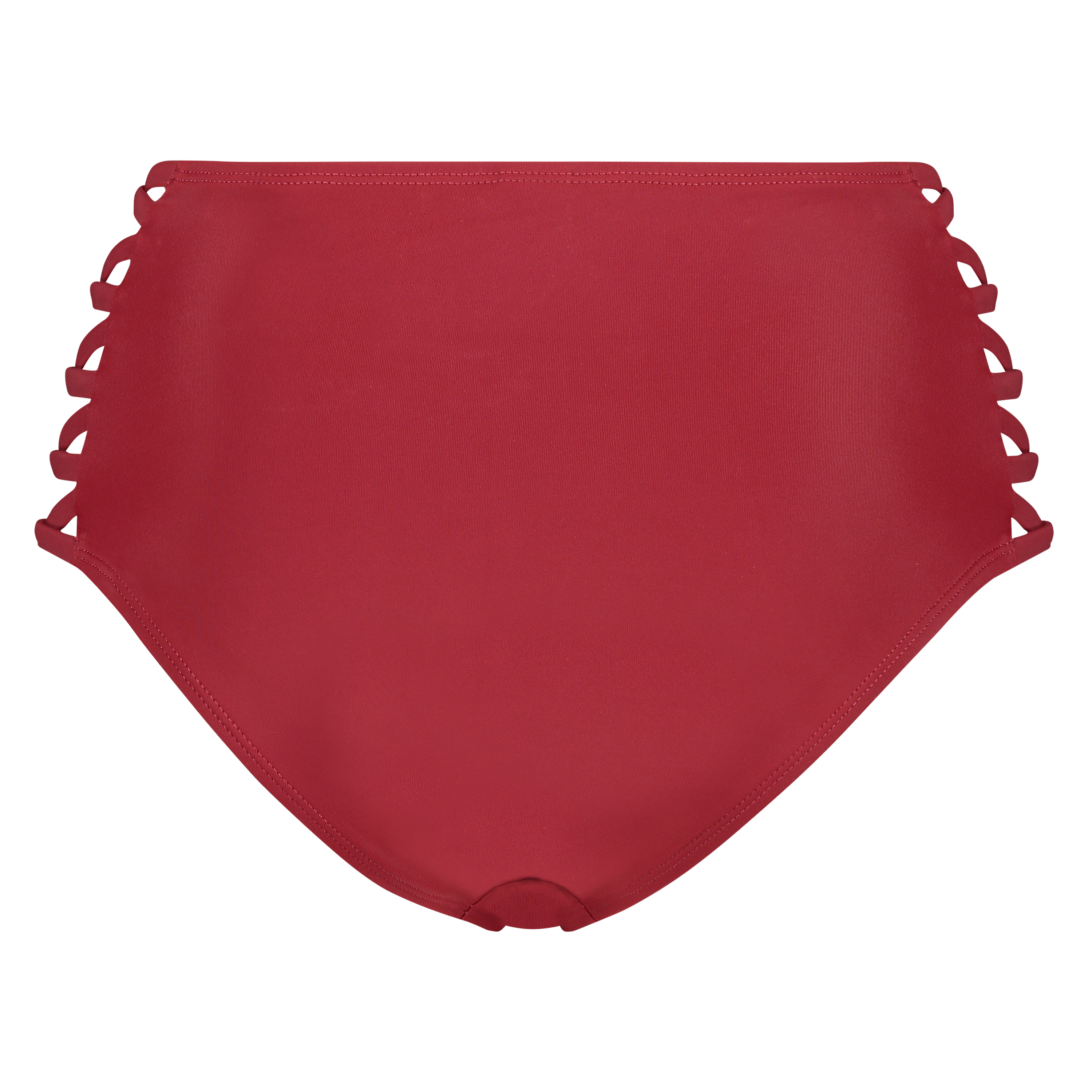 Slip de bikini taille haute Sunset Dream, Rouge, main