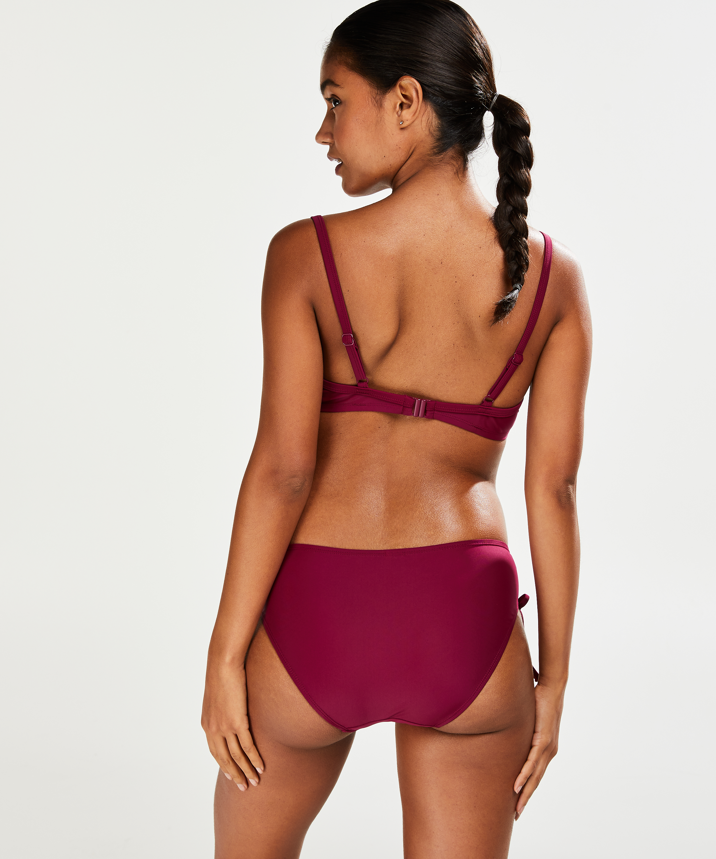 Slip de bikini Rio taille haute Amanda Queen, Pourpre, main