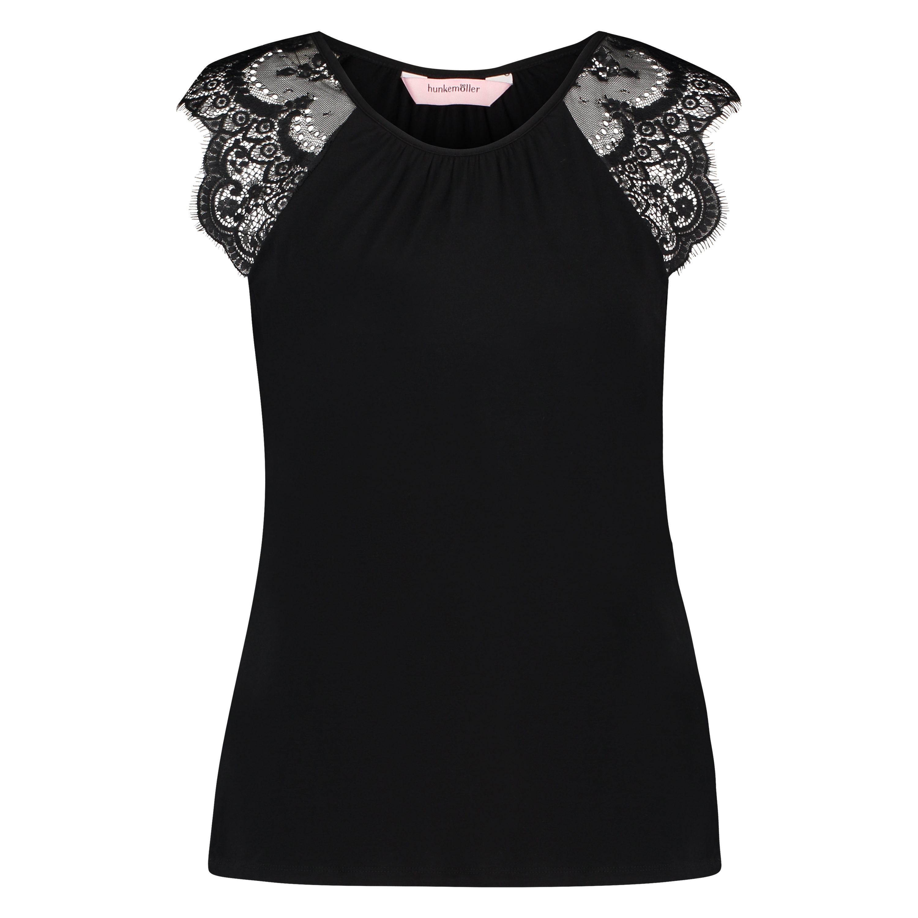 Singlet Lace Jersey, Zwart, main