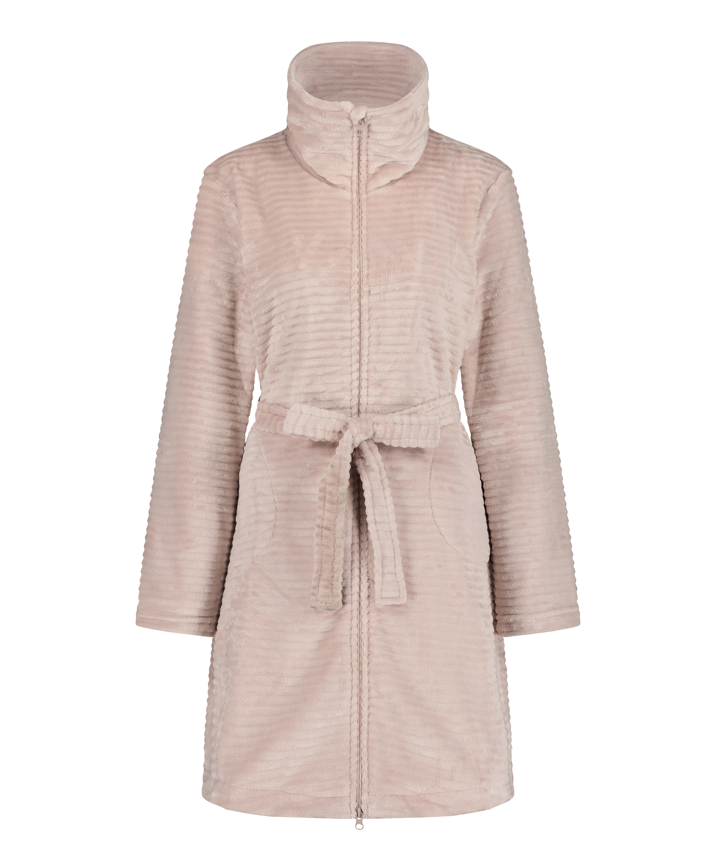 Tenderness Dames Badjas - Fleece - Capuchon - Blauw